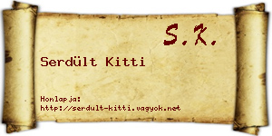 Serdült Kitti névjegykártya